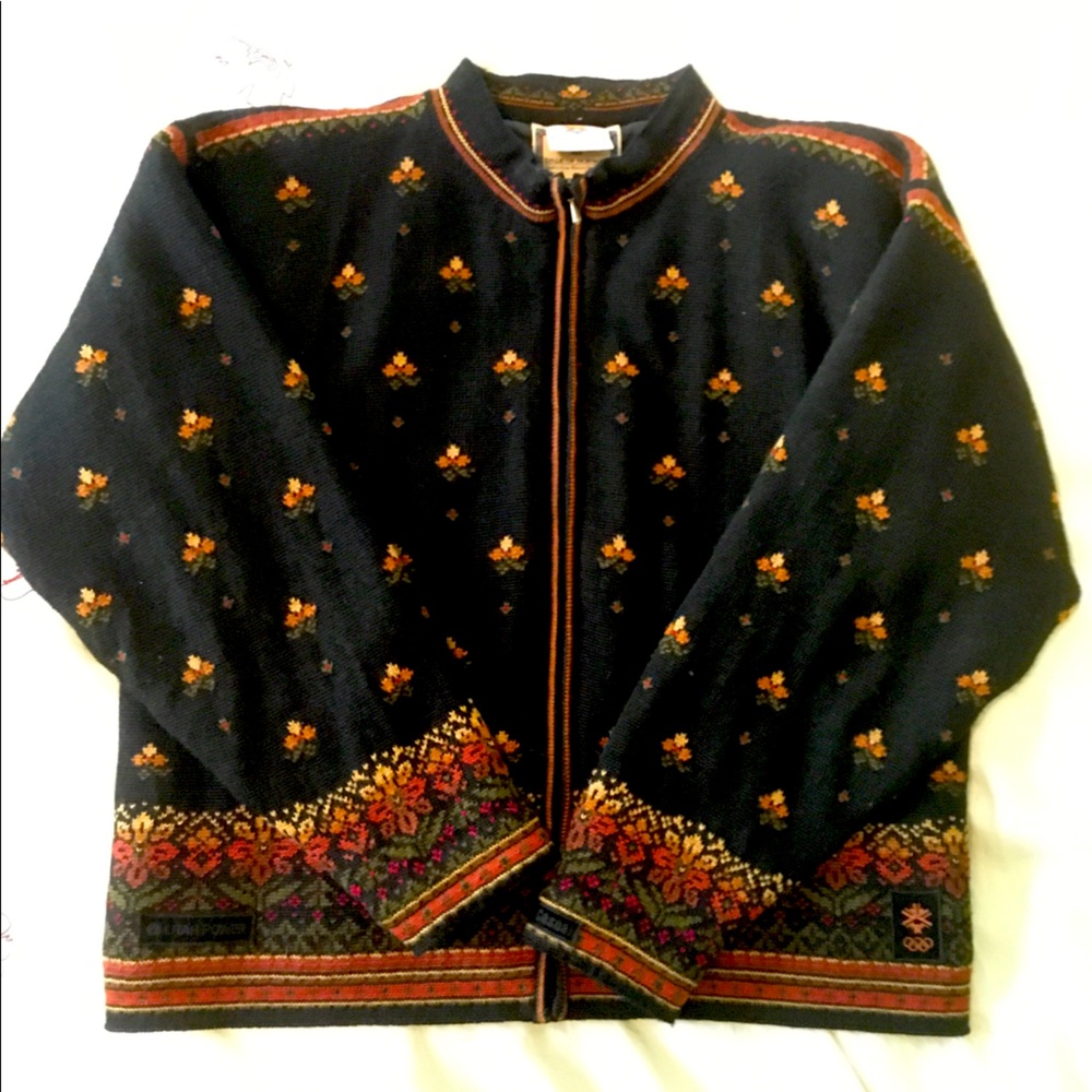 Dale of Norway Full Zip 100% Wool Sweater